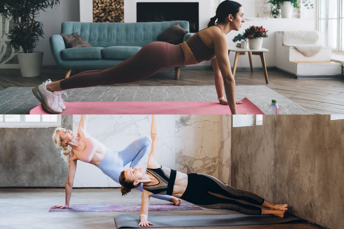 4Plank (Phalakasana) & Side Plank (Vasisthasana)